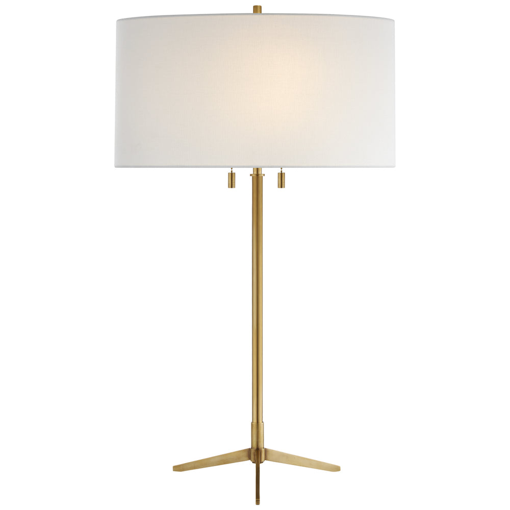 Visual Comfort Signature Canada - Two Light Table Lamp - Caron - Hand-Rubbed Antique Brass- Union Lighting Luminaires Decor