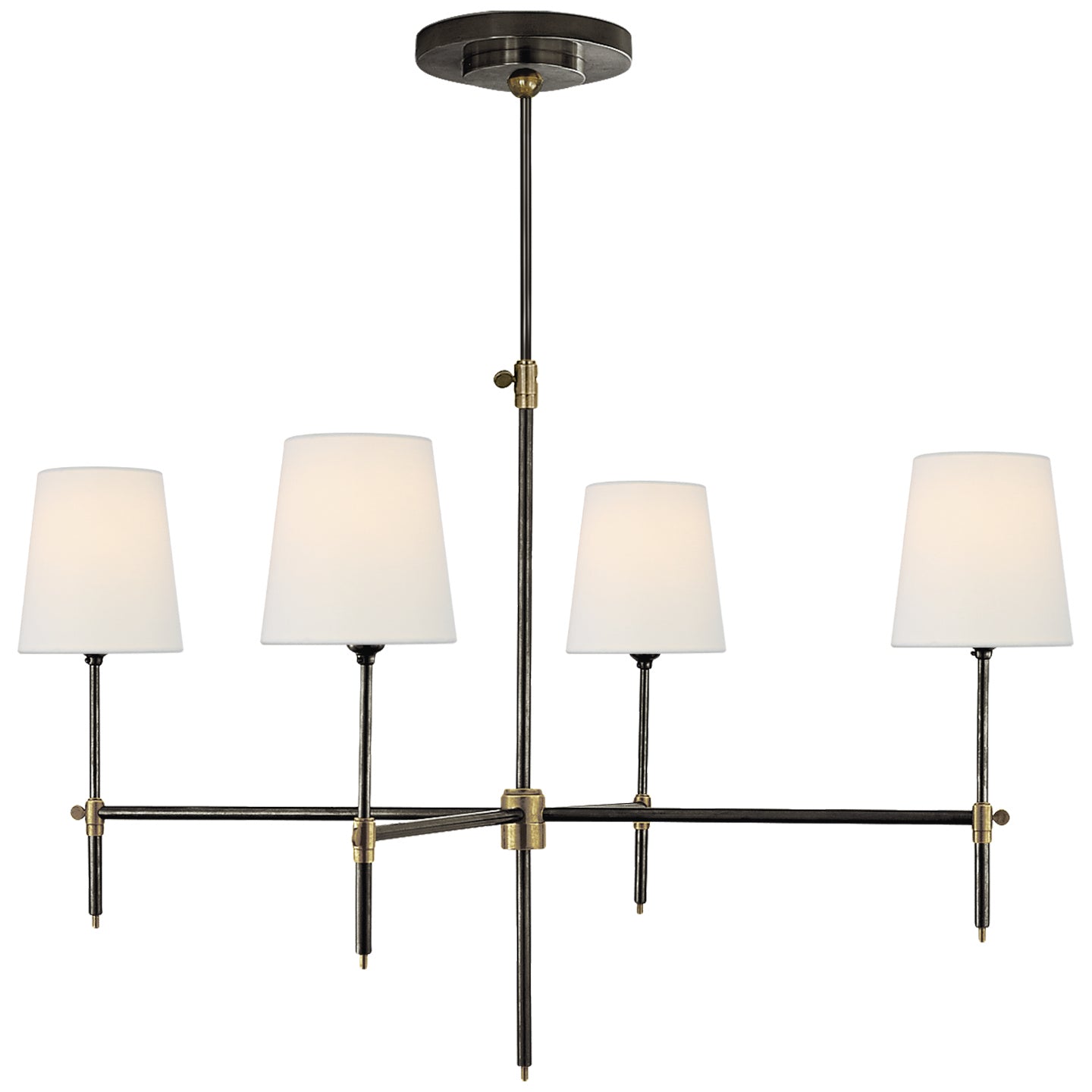 Visual Comfort Signature Canada - Four Light Chandelier - Bryant - Bronze and Hand-Rubbed Antique Brass- Union Lighting Luminaires Decor