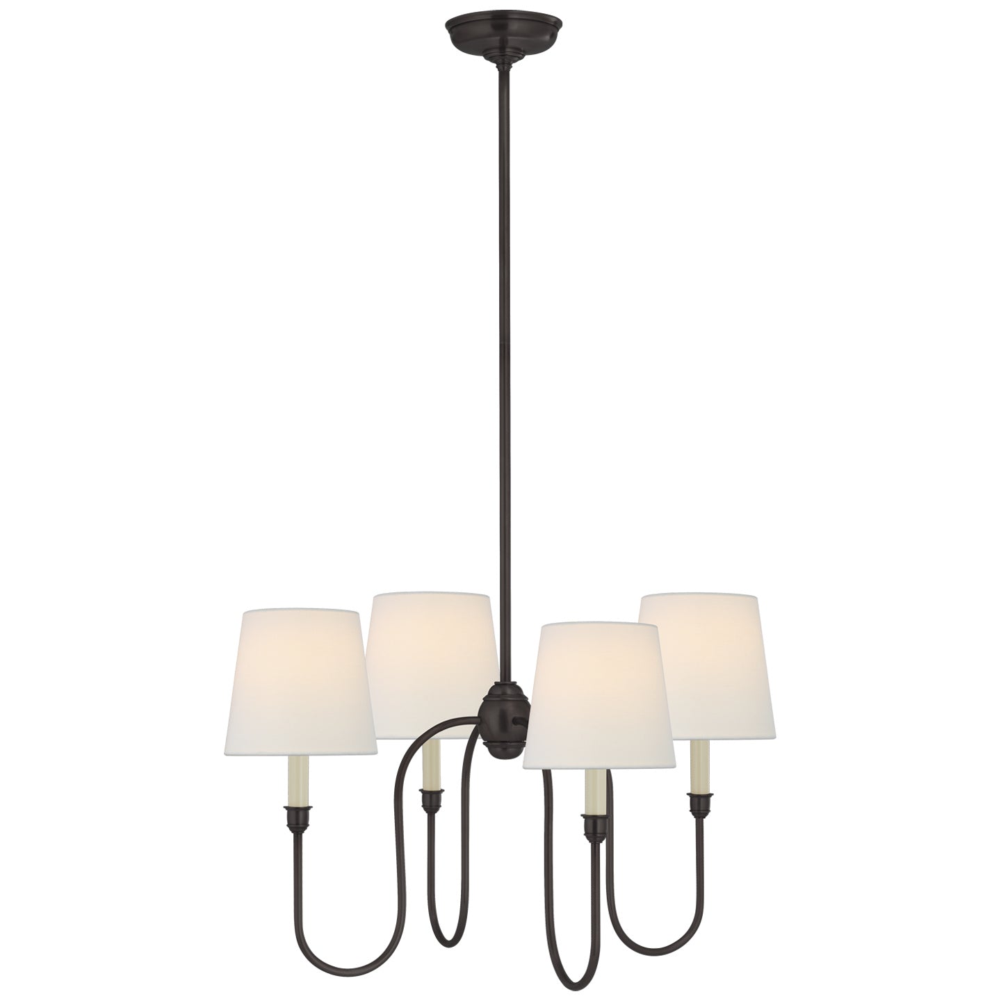 Visual Comfort Signature Canada - Four Light Chandelier - Vendome - Bronze- Union Lighting Luminaires Decor