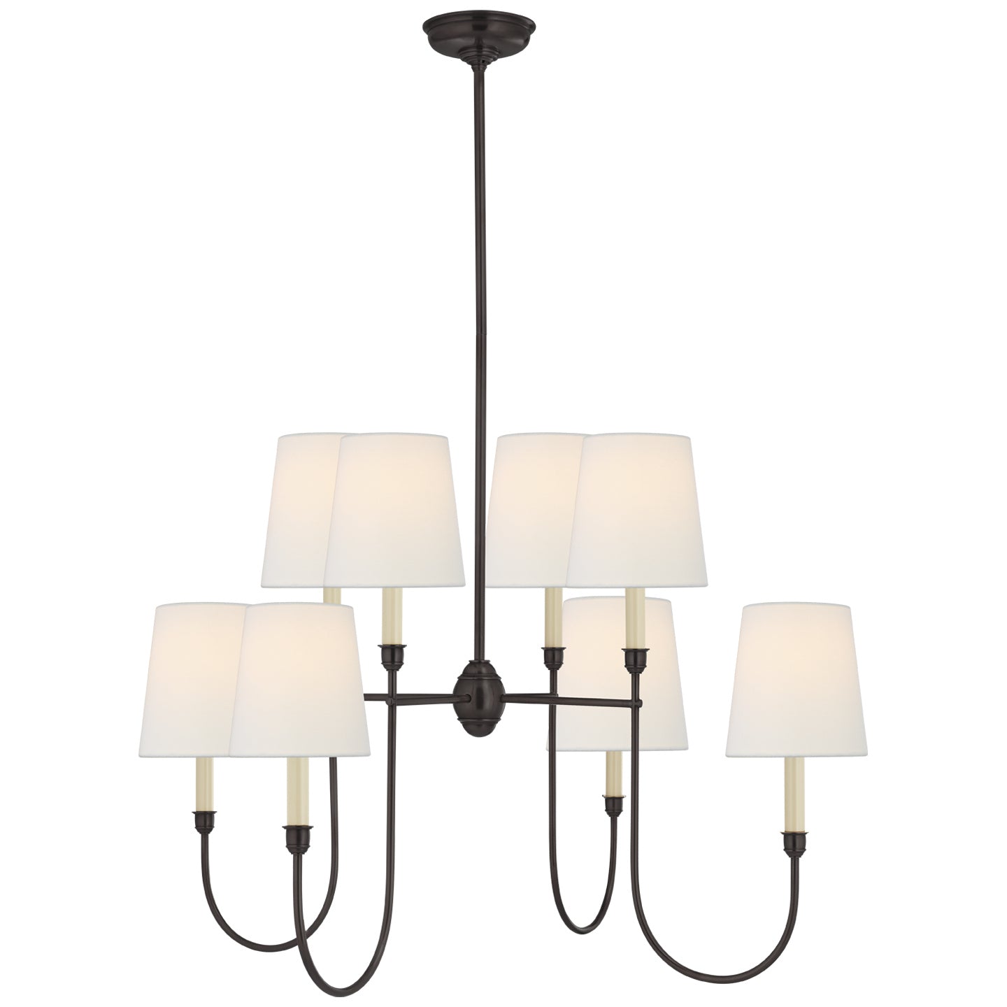 Visual Comfort Signature Canada - Eight Light Chandelier - Vendome - Bronze- Union Lighting Luminaires Decor