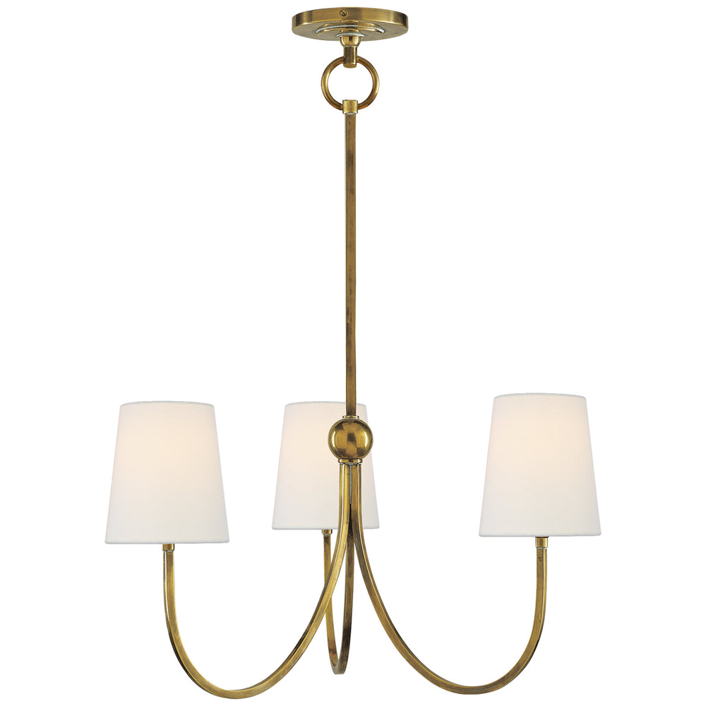 Visual Comfort Signature Canada - Three Light Chandelier - Reed - Hand-Rubbed Antique Brass- Union Lighting Luminaires Decor