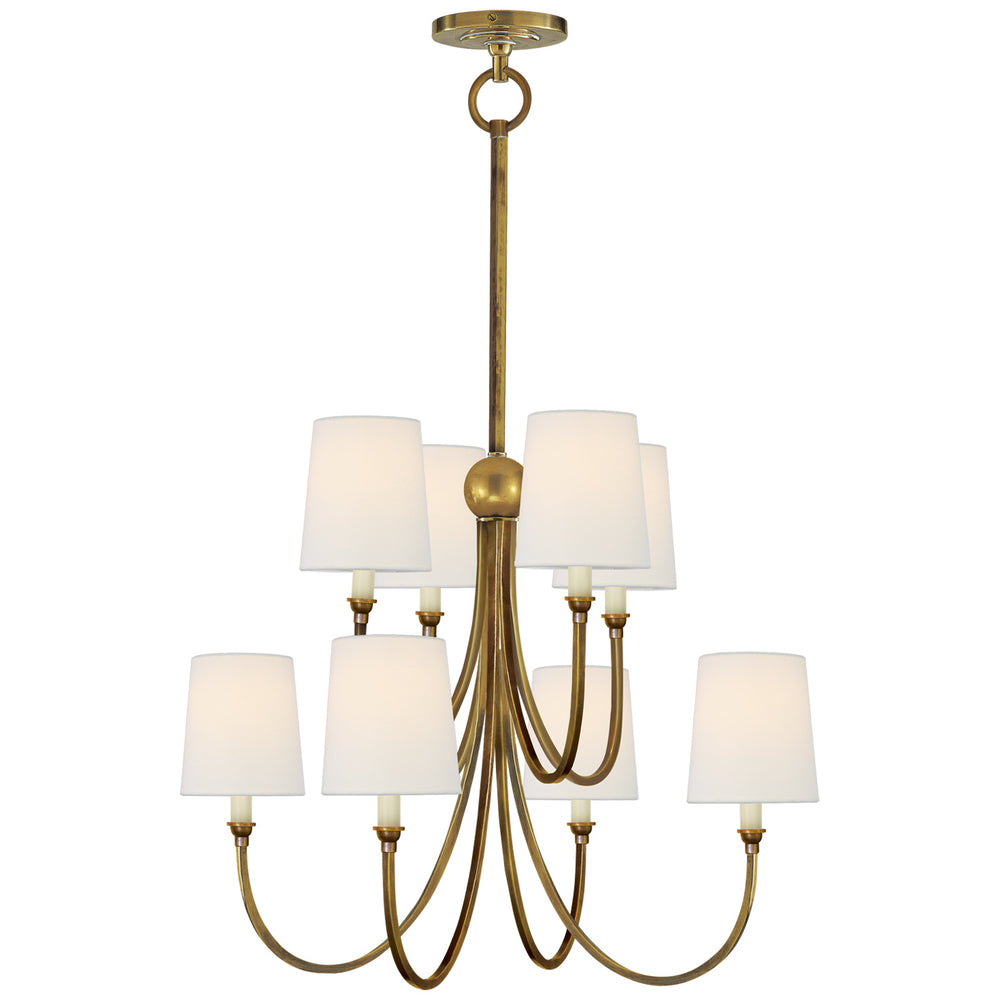 Visual Comfort Signature Canada - Eight Light Chandelier - Reed - Hand-Rubbed Antique Brass- Union Lighting Luminaires Decor