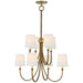 Visual Comfort Signature Canada - Eight Light Chandelier - Reed - Hand-Rubbed Antique Brass- Union Lighting Luminaires Decor
