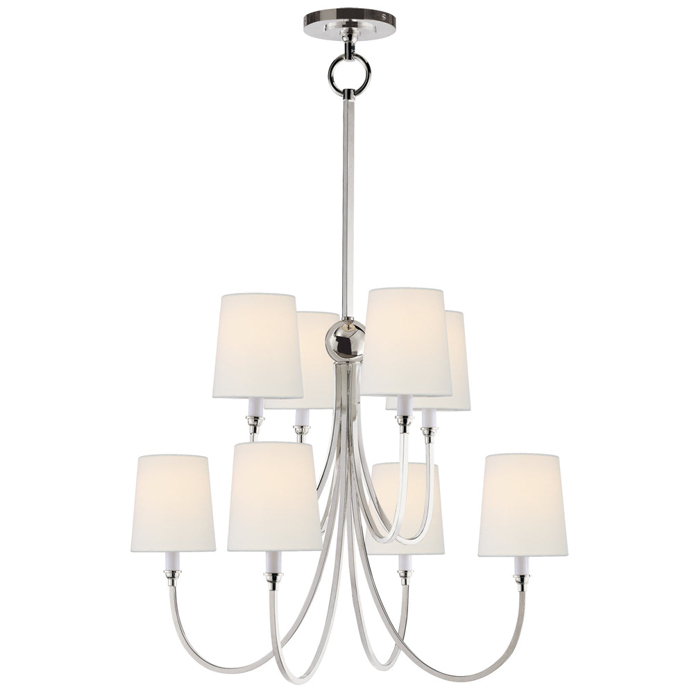 Visual Comfort Signature Canada - Eight Light Chandelier - Reed - Polished Nickel- Union Lighting Luminaires Decor