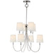 Visual Comfort Signature Canada - Eight Light Chandelier - Reed - Polished Nickel- Union Lighting Luminaires Decor