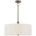 Visual Comfort Signature Canada - Two Light Hanging Lantern - Reed - Antique Nickel- Union Lighting Luminaires Decor