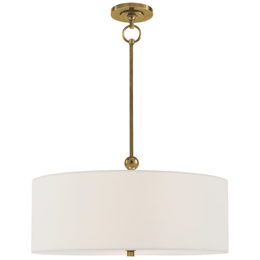 Visual Comfort Signature Canada - Two Light Hanging Lantern - Reed - Hand-Rubbed Antique Brass- Union Lighting Luminaires Decor
