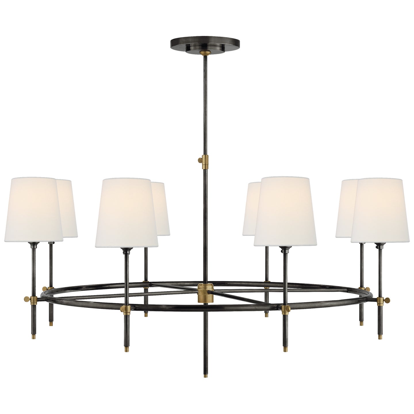 Visual Comfort Signature Canada - Eight Light Chandelier - Bryant - Bronze and Hand-Rubbed Antique Brass- Union Lighting Luminaires Decor