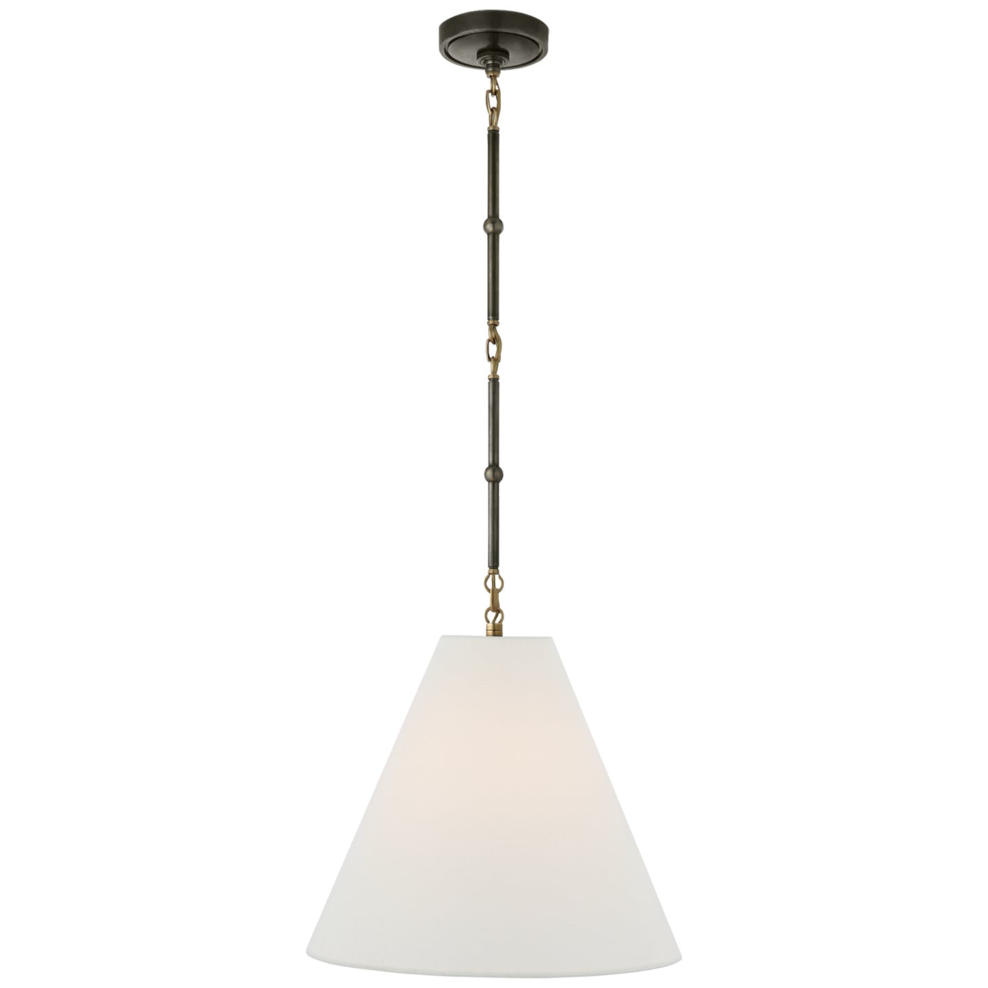 Visual Comfort Signature Canada - One Light Hanging Lantern - Goodman - Bronze with Antique Brass- Union Lighting Luminaires Decor