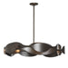 Hubbardton Forge - Six Light Pendant - Waves - Dark Smoke- Union Lighting Luminaires Decor