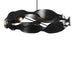 Hubbardton Forge - Six Light Pendant - Waves - Black- Union Lighting Luminaires Decor