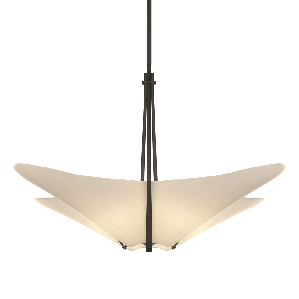 Hubbardton Forge - Four Light Pendant - Kirigami - Dark Smoke- Union Lighting Luminaires Decor