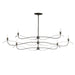 Hubbardton Forge - Six Light Chandelier - Willow - Dark Smoke- Union Lighting Luminaires Decor