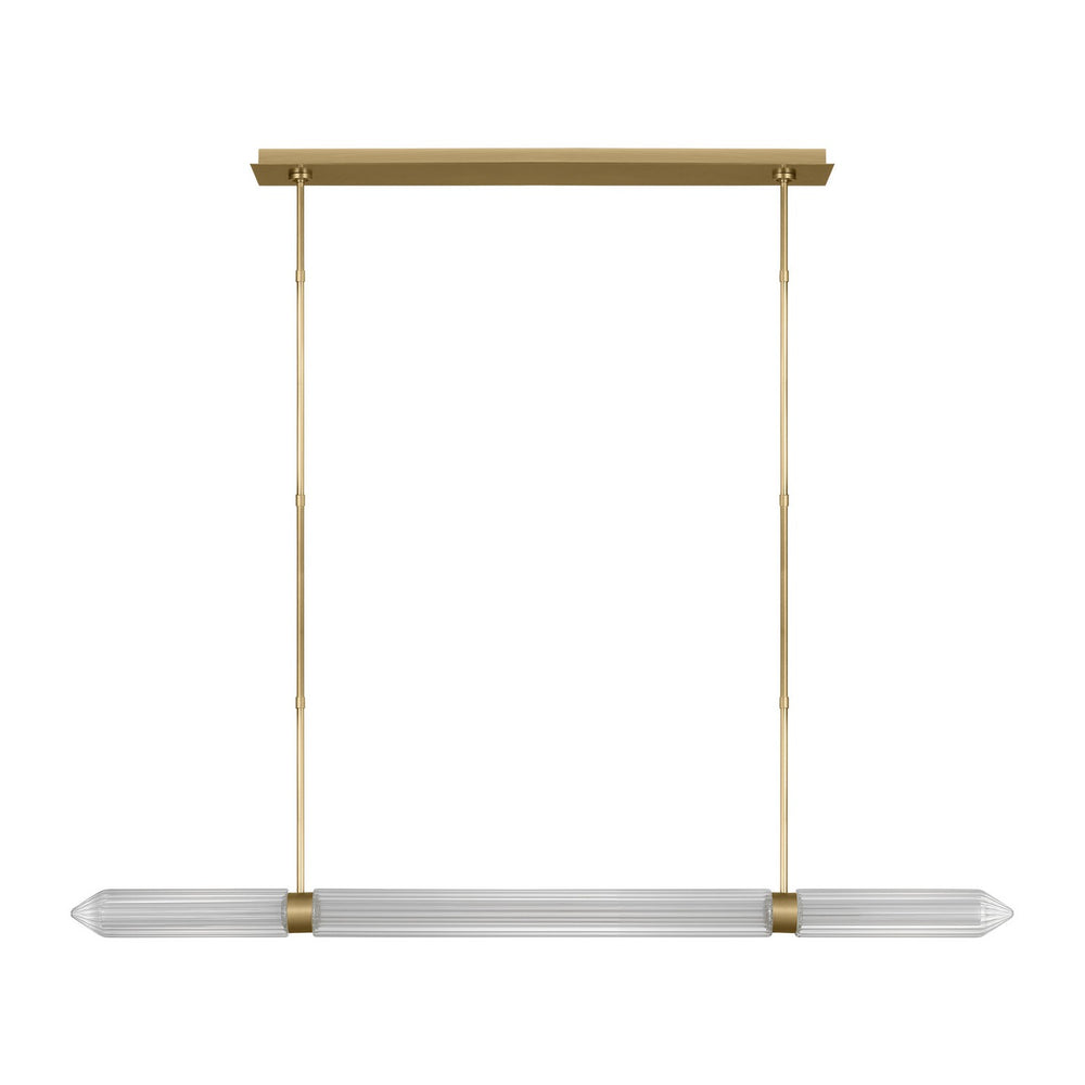 Visual Comfort Modern - LED Linear Chandelier - Langston - Plated Brass- Union Lighting Luminaires Decor