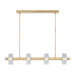 Visual Comfort Modern - LED Linear Chandelier - Laurel - Natural Brass- Union Lighting Luminaires Decor