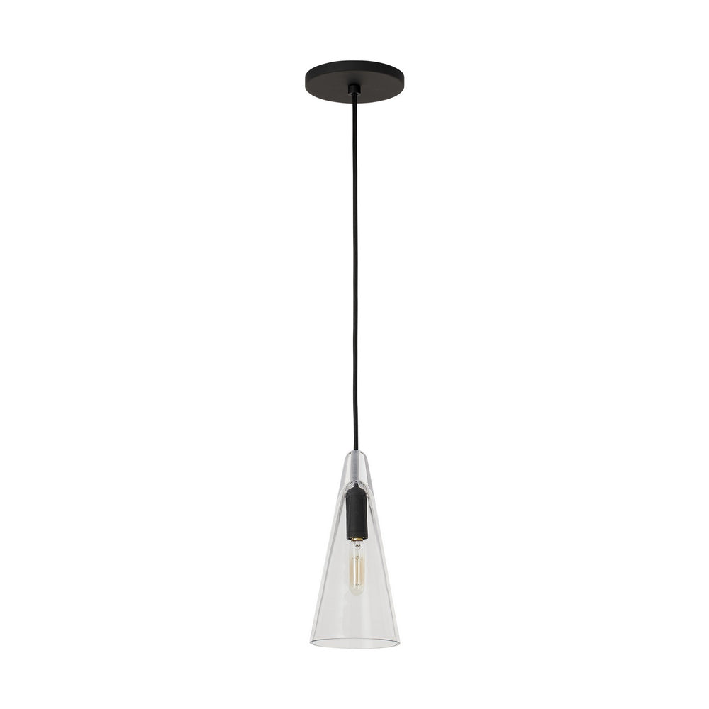 Visual Comfort Modern - One Light Pendant - Selina - Nightshade Black- Union Lighting Luminaires Decor