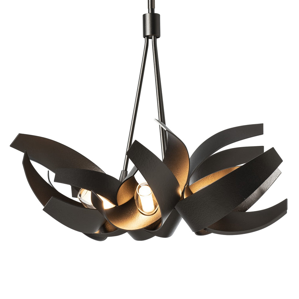 Hubbardton Forge - Six Light Pendant - Corona - Oil Rubbed Bronze- Union Lighting Luminaires Decor