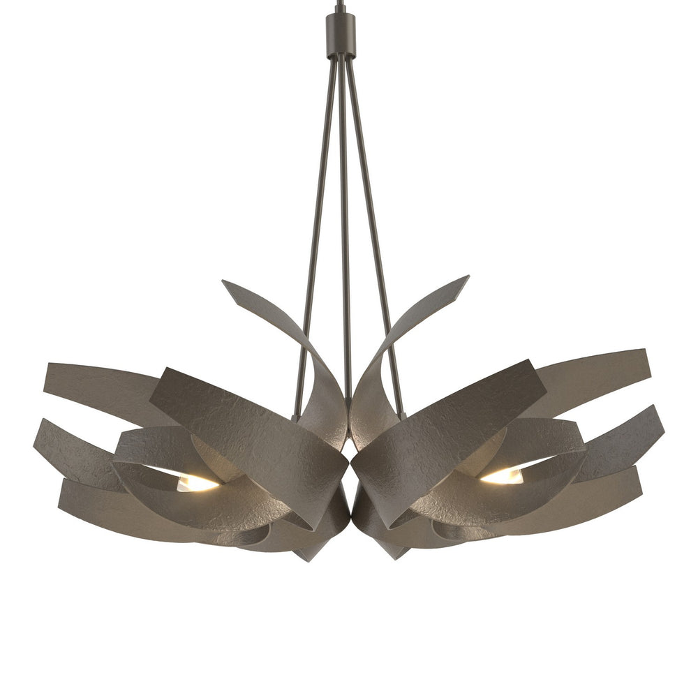 Hubbardton Forge - Six Light Pendant - Corona - Dark Smoke- Union Lighting Luminaires Decor