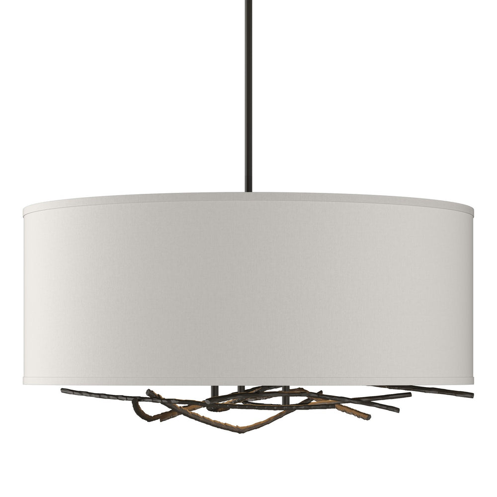 Hubbardton Forge - Three Light Pendant - Brindille - Dark Smoke- Union Lighting Luminaires Decor