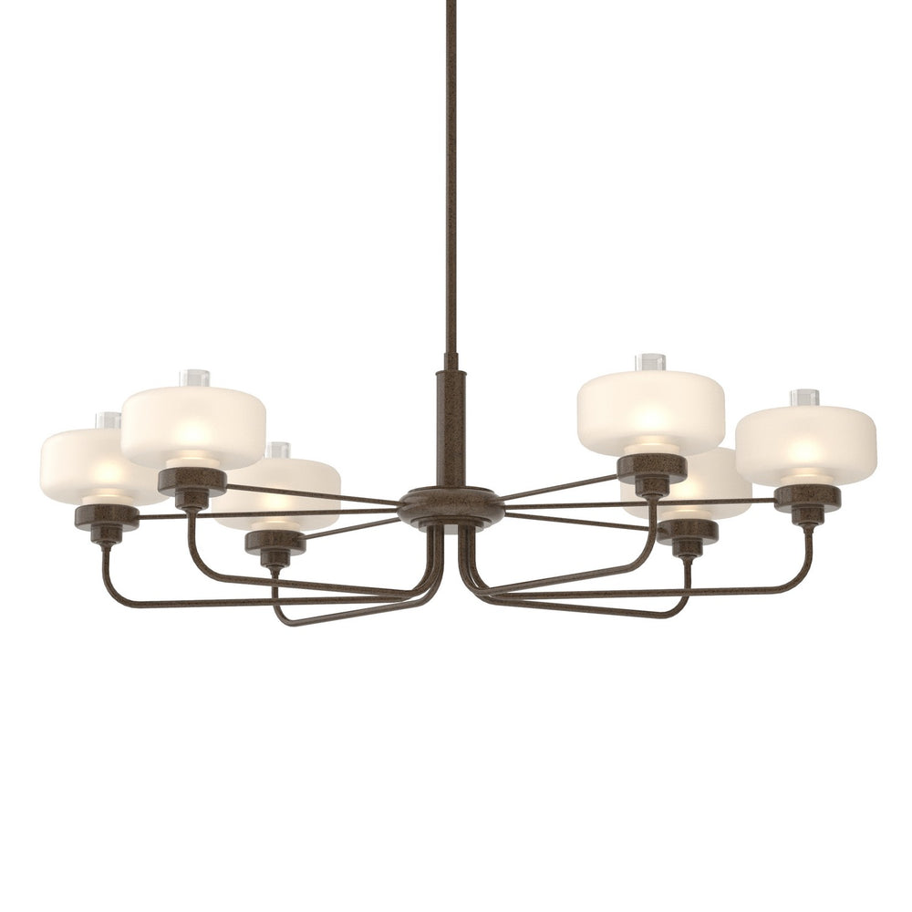 Hubbardton Forge - Six Light Pendant - Nola - Bronze- Union Lighting Luminaires Decor