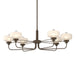 Hubbardton Forge - Six Light Pendant - Nola - Bronze- Union Lighting Luminaires Decor