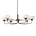 Hubbardton Forge - Six Light Pendant - Nola - Bronze- Union Lighting Luminaires Decor