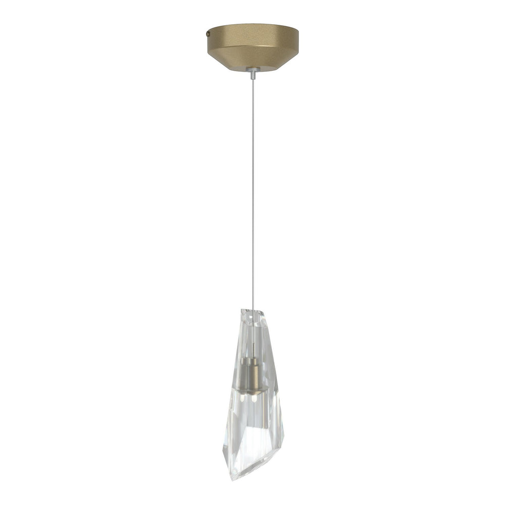 Hubbardton Forge - One Light Mini Pendant - Luma - Soft Gold- Union Lighting Luminaires Decor
