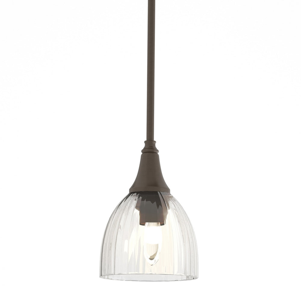 Hubbardton Forge - One Light Mini Pendant - Trumpet - Bronze- Union Lighting Luminaires Decor