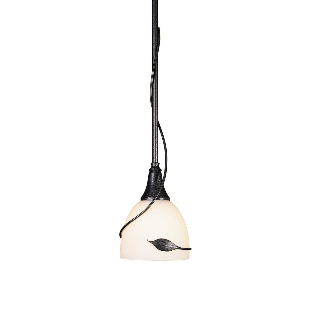 Hubbardton Forge - One Light Mini Pendant - Leaf - Natural Iron- Union Lighting Luminaires Decor