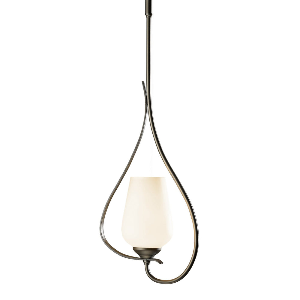Hubbardton Forge - One Light Mini Pendant - Flora - Dark Smoke- Union Lighting Luminaires Decor