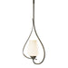 Hubbardton Forge - One Light Mini Pendant - Flora - Dark Smoke- Union Lighting Luminaires Decor