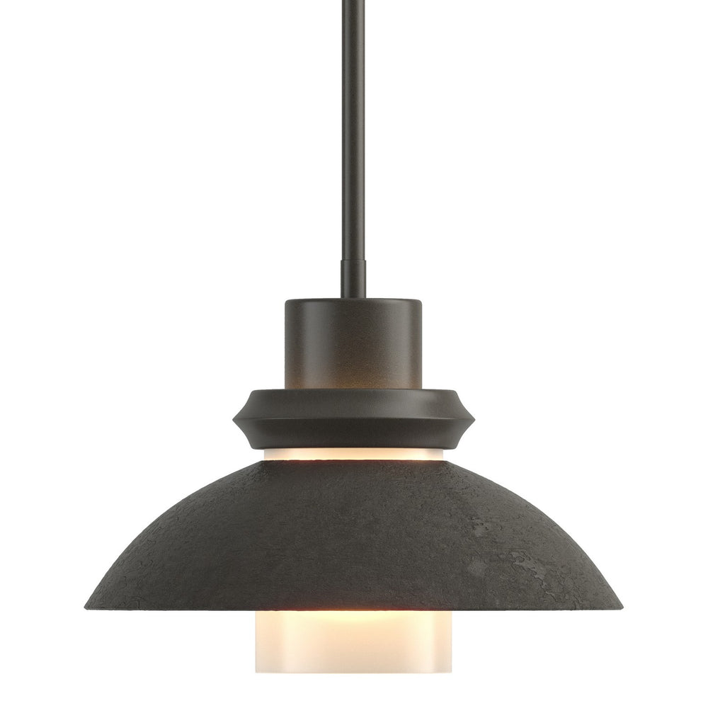 Hubbardton Forge - One Light Mini Pendant - Staccato - Dark Smoke- Union Lighting Luminaires Decor