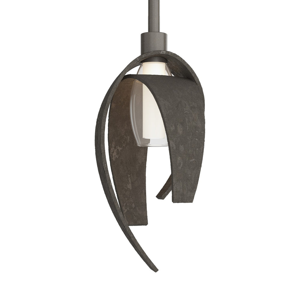 Hubbardton Forge - One Light Mini Pendant - Corona - Dark Smoke- Union Lighting Luminaires Decor