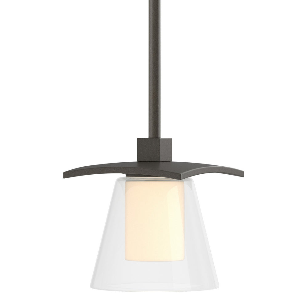 Hubbardton Forge - One Light Mini Pendant - Wren - Dark Smoke- Union Lighting Luminaires Decor