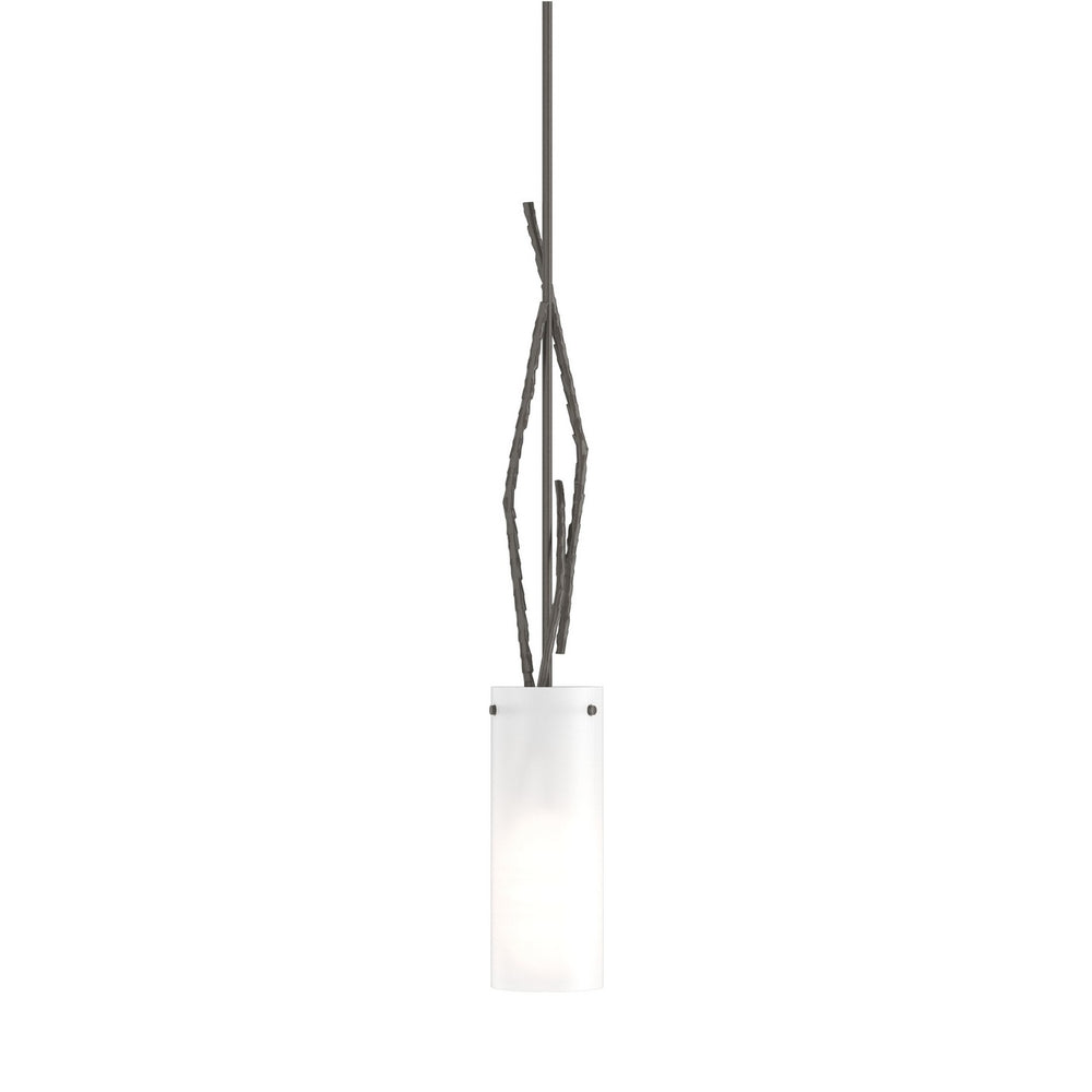 Hubbardton Forge - One Light Mini Pendant - Brindille - Dark Smoke- Union Lighting Luminaires Decor