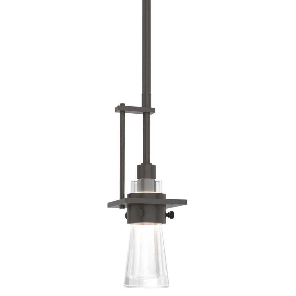 Hubbardton Forge - One Light Mini Pendant - Erlenmeyer - Dark Smoke- Union Lighting Luminaires Decor