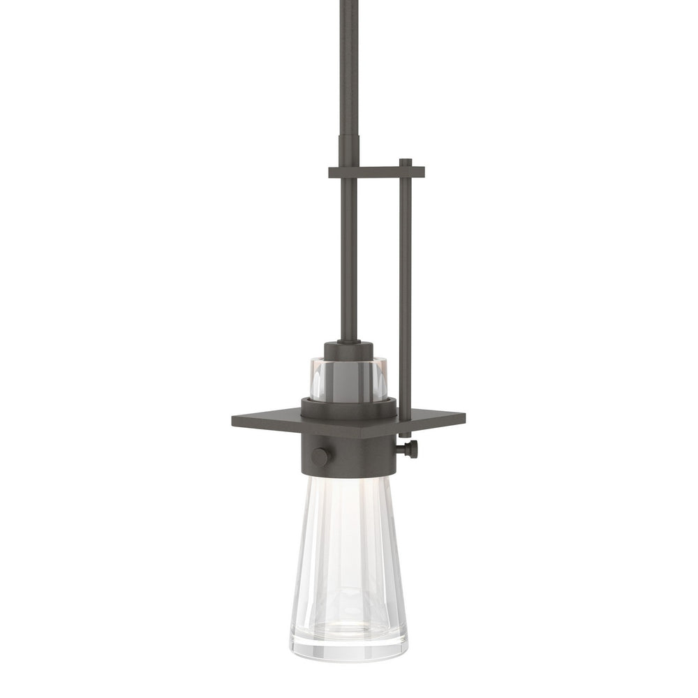 Hubbardton Forge - One Light Mini Pendant - Erlenmeyer - Dark Smoke- Union Lighting Luminaires Decor