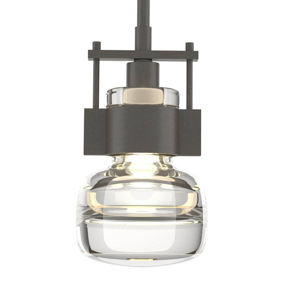 Hubbardton Forge - One Light Mini Pendant - Cuff - Dark Smoke- Union Lighting Luminaires Decor