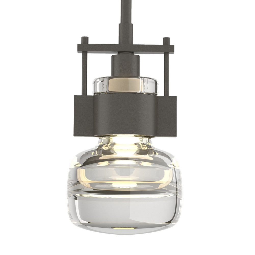 Hubbardton Forge - One Light Mini Pendant - Cuff - Dark Smoke- Union Lighting Luminaires Decor