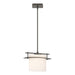 Hubbardton Forge - One Light Mini Pendant - Ellipse - Dark Smoke- Union Lighting Luminaires Decor
