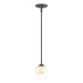 Hubbardton Forge - One Light Mini Pendant - Simple Lines - Dark Smoke- Union Lighting Luminaires Decor