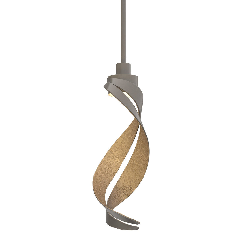 Hubbardton Forge - One Light Mini Pendant - Folio - Dark Smoke- Union Lighting Luminaires Decor