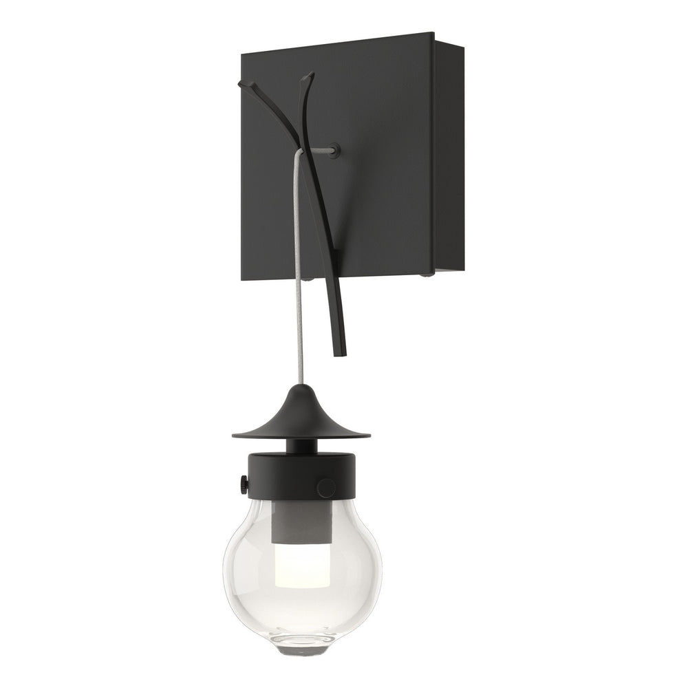 Hubbardton Forge - One Light Wall Sconce - Kiwi - Black- Union Lighting Luminaires Decor