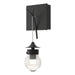 Hubbardton Forge - One Light Wall Sconce - Kiwi - Black- Union Lighting Luminaires Decor