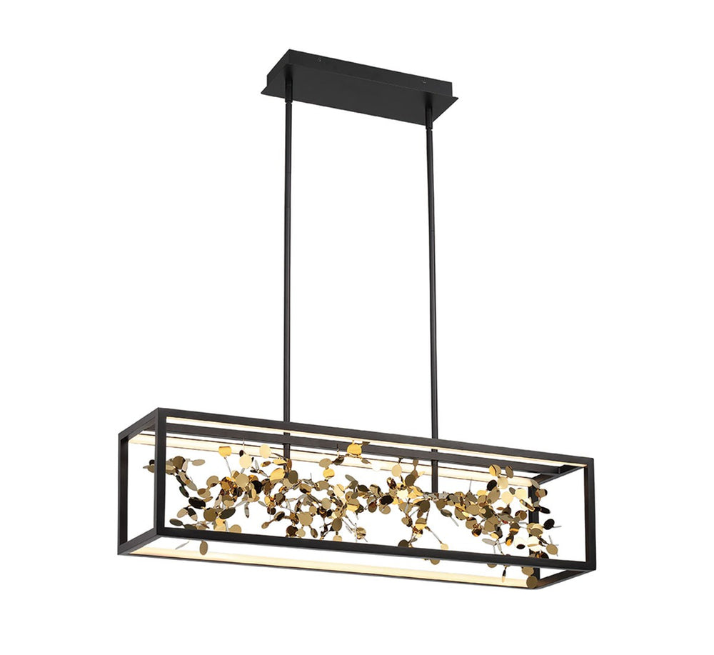 Lib & Co. Canada - LED Chandelier - Terlizzi - Matte Black with Gold Accent- Union Lighting Luminaires Decor