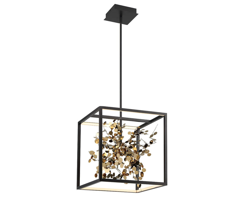 Lib & Co. Canada - LED Chandelier - Terlizzi - Matte Black with Gold Accent- Union Lighting Luminaires Decor