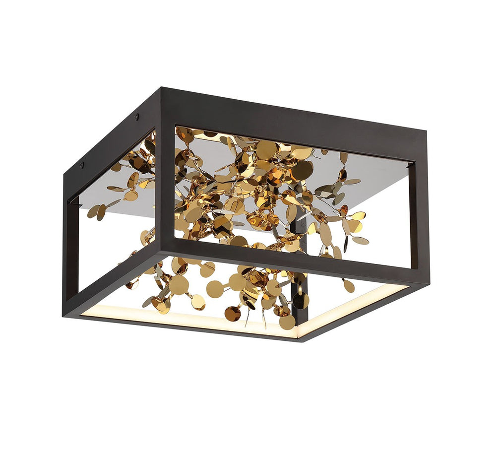 Lib & Co. Canada - LED Ceiling Mount - Terlizzi - Matte Black with Gold Accent- Union Lighting Luminaires Decor