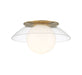 Lib & Co. Canada - One Light Ceiling / Wall Mount - Ancona - Soft Brass- Union Lighting Luminaires Decor