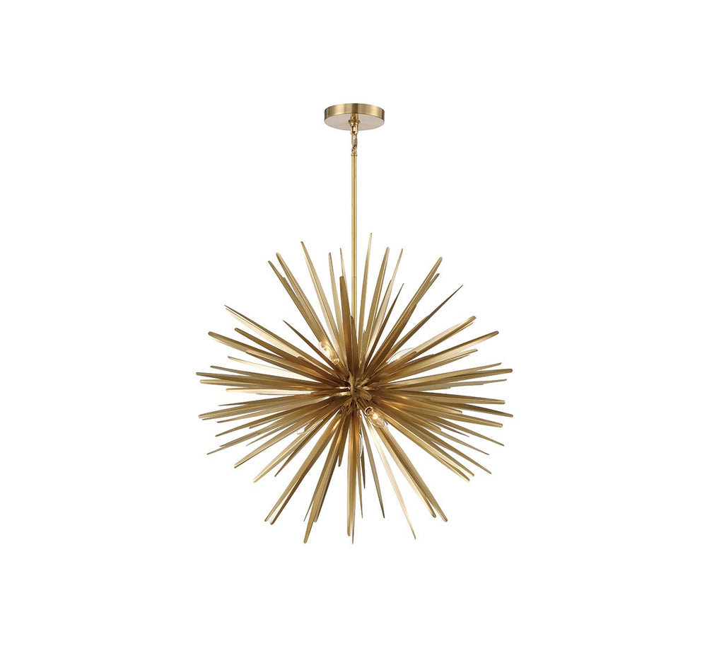 Lib & Co. Canada - Seven Light Chandelier - Trapani - Soft Brass- Union Lighting Luminaires Decor