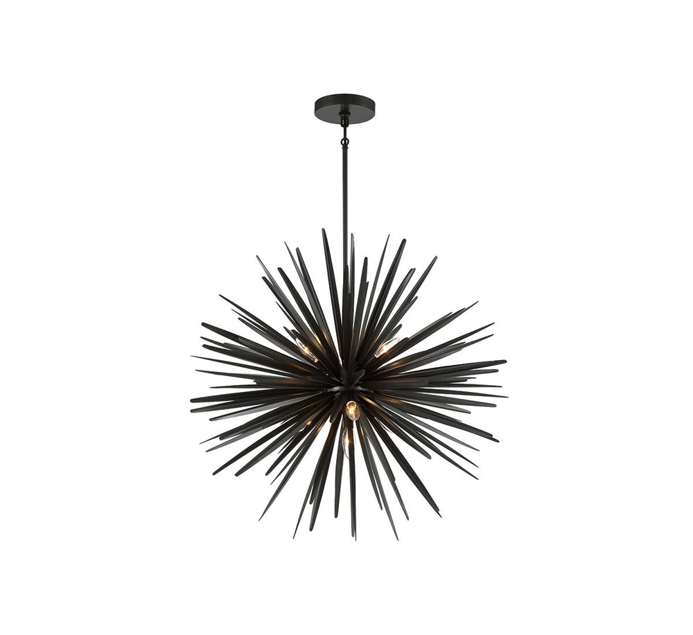 Lib & Co. Canada - Seven Light Chandelier - Trapani - Metallic Black- Union Lighting Luminaires Decor
